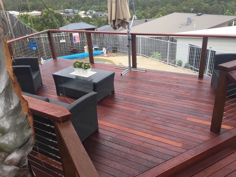 new timber pool deck
